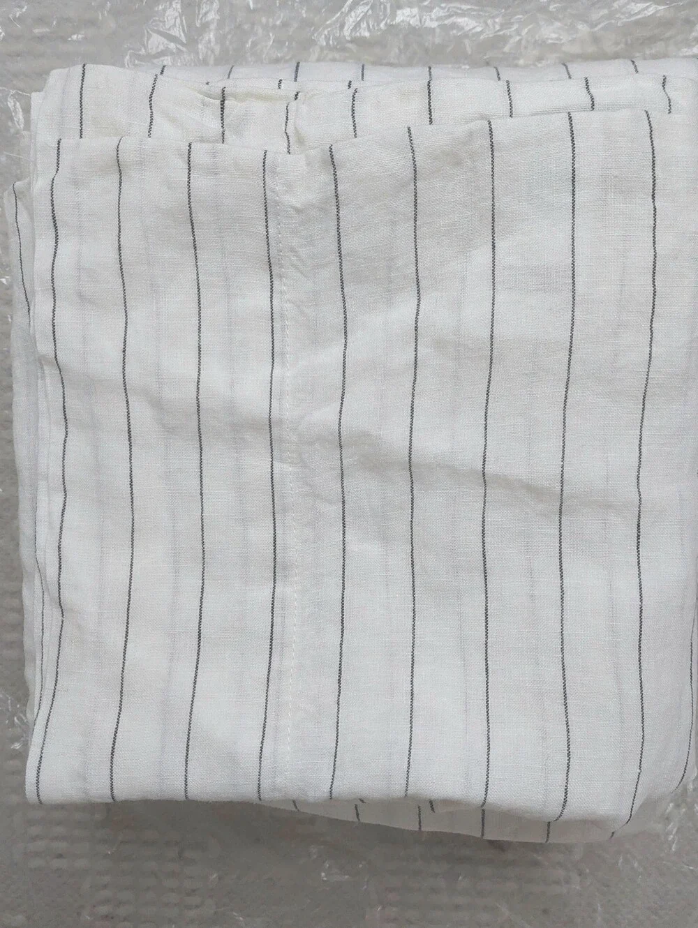 Quince 100% Linen Pencil Stripe Sheet Set & 2 Pillowcases! Queen (923)